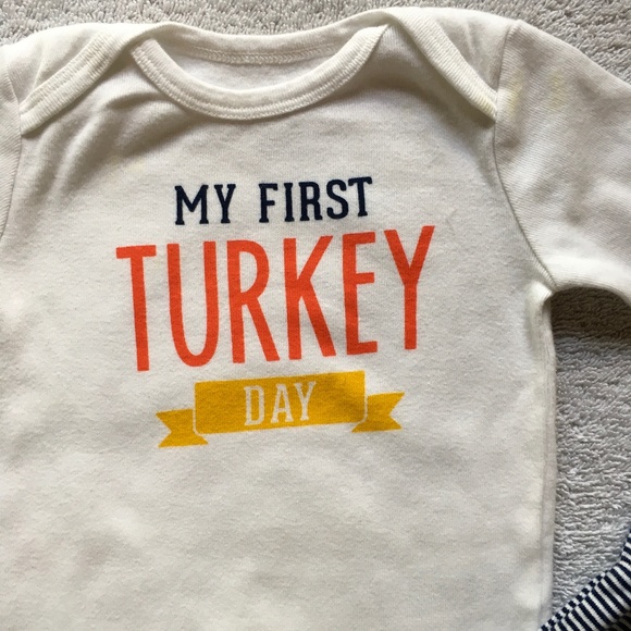 Carter’s pant set First Turkey Day so 9 mos - Picture 3 of 5